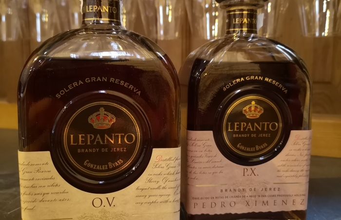 Brandy de Jerez Lepanto O.V. y P.X de González Byass